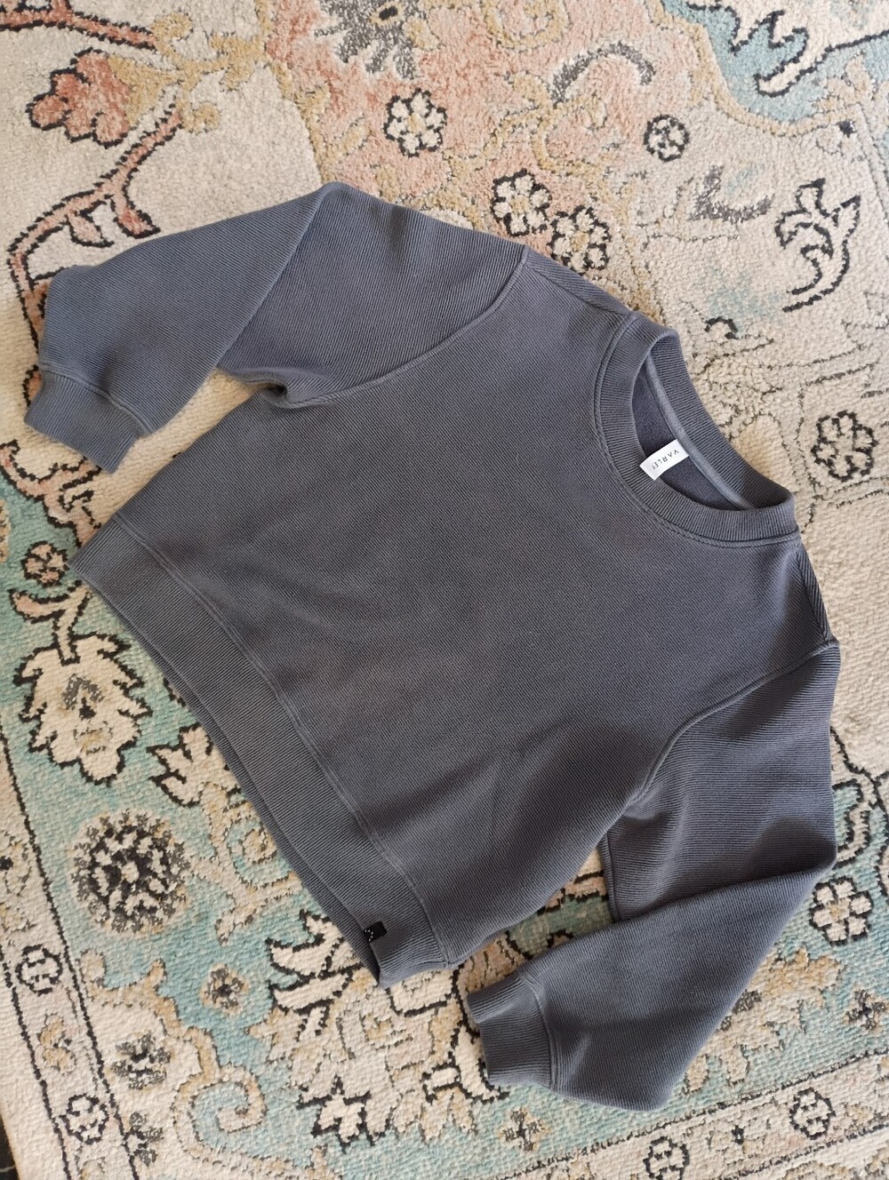 Varley Crewneck Sweater in Charcoal Gray